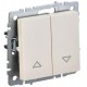 BRITE Выключатель жалюзи 10А ВС10-1-5-БрКр бежевый   BR-V15-0-10-K10  IEK