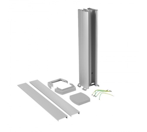 Универсальная мини-колонна алюминиевая с крышкой из алюминия 2 секции, высота 0,68 метра, цвет алюминий  653124  Legrand