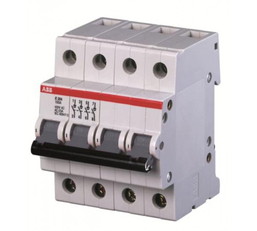 Рубильник 4 пол. E204g 100A рычаг серый  2CDE284001R1100  ABB