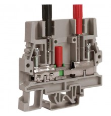 Клемма для амперметра со скользящим размыкателем 10мм.кв серая  ZSB420GR  DKC