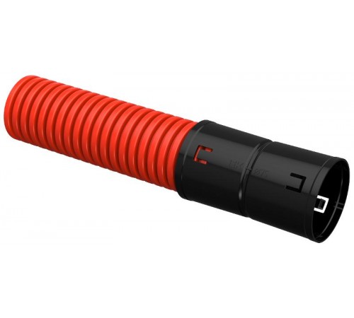 Труба гофр. двустенная ПНД d=75мм красная (100м)  CTG12-075-K04-100-R  IEK