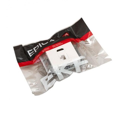 Механизм розетки HDMI+RJ45 (cat5), белый Эпика EKF  UP1-SOW-HDMI+RJ45  EKF