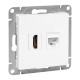 Механизм розетки HDMI+RJ45 (cat5), белый Эпика EKF  UP1-SOW-HDMI+RJ45  EKF