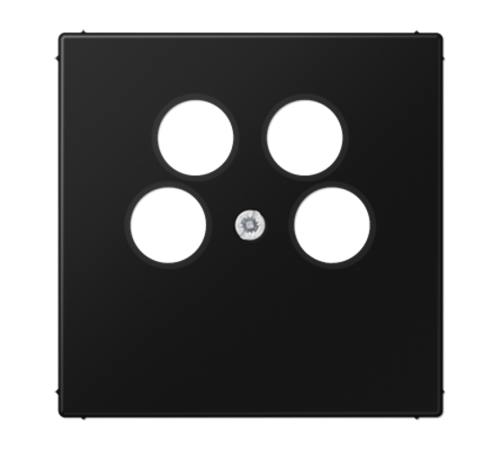 Крышка для SAT-TV розетки с 4-мя гнёздами; термопласт; черный матовый  LS990-4SAT2SWM  Jung