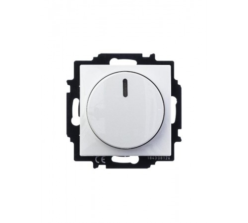 ABB Basic 55 Альп. белый Светорегулятор поворотно-нажимной 60-400 Вт для л/н  6515-0-0842   2CKA006515A0842  ABB