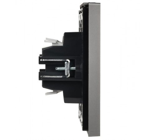 FORTE&PIANO Выключатель 1-клавишный самовозвратн. 10А FP510 сталь  FP-V14-0-10-1-K46  IEK