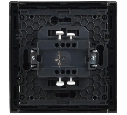 FORTE&PIANO Выключатель 1-клавишный самовозвратн. 10А FP510 сталь  FP-V14-0-10-1-K46  IEK