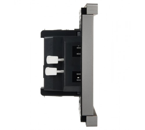 FORTE&PIANO Выключатель 1-клавишный самовозвратн. 10А FP510 сталь  FP-V14-0-10-1-K46  IEK