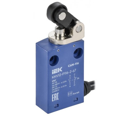 Выключатель концевой C6N-116 толк. с рыч. рол. прав. IP67  KKV12-P116-2-67  IEK
