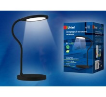 Светильник настольный TLD-553 Black/LED/400Lm/4500K/Dimmer/USB 6W акк 1200mAh сенсор черный  UL-00003339  Uniel