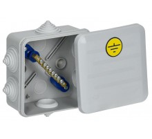 Коробка КУП КМ41361 100х100х50мм IP44 6 вв. (7035)  UKO21-100-100-050-K41-55U  IEK
