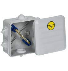 Коробка КУП КМ41361 100х100х50мм IP44 6 вв. (7035)  UKO21-100-100-050-K41-55U  IEK