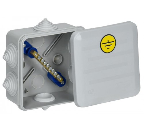Коробка КУП КМ41361 100х100х50мм IP44 6 вв. (7035)  UKO21-100-100-050-K41-55U  IEK