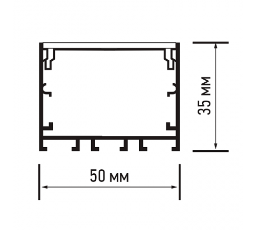 Профиль  PAL 5035-AL (комплект) накладной 2м анод.  .5049956  Jazzway