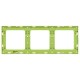 Стокгольм Рамка 3-местная белая с линией цвета зеленый PROxima  EAM-G-302-10  EKF