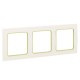 Стокгольм Рамка 3-местная белая с линией цвета зеленый PROxima  EAM-G-302-10  EKF