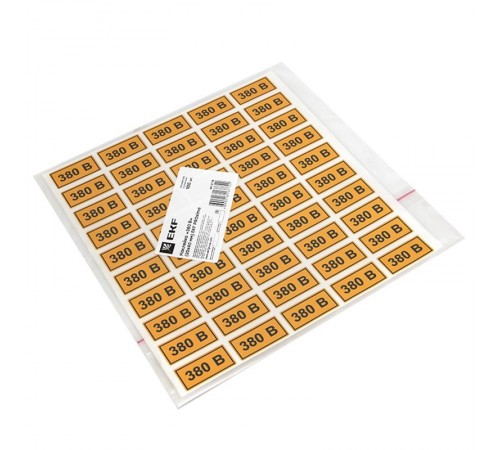 Наклейка "380В" (20х40мм.) EKF PROxima  an-2-16  EKF