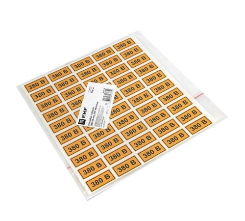 Наклейка "380В" (20х40мм.) EKF PROxima  an-2-16  EKF