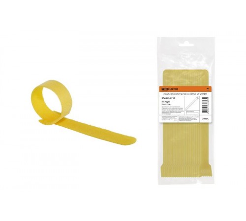 Хомут-липучка ХЛ 12х135 мм желтый (20 шт)  SQ0515-0717  TDM