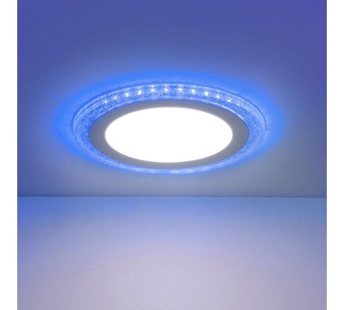 Светильник светодиодный встраиваемый "downlight" DLR024 10W 4200K подсветка Blue  a038377  Elektrostandard