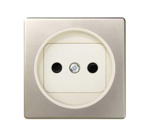 Simon 82 Накладка на розетку двухполюсную 2Р б/з, с защитными шторками, S82, S82N, шампань-слонова  82040-64  Simon