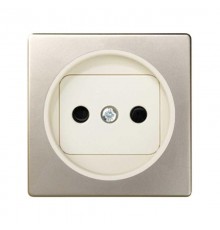 Simon 82 Накладка на розетку двухполюсную 2Р б/з, с защитными шторками, S82, S82N, шампань-слонова  82040-64  Simon