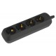 Колодка ЭРА KX-4e-B 4 розетки с заземлением черная   Б0061730  ЭРА