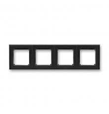 ABB Levit Антрацит / дымчатый чёрный Рамка 4-ая  3901H-A05040 63W  2CHH015040A6063  ABB