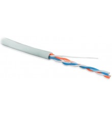 Кабель витая пара UUTP2-C5-S24-IN-LSZH-GY-500 (500м)неэк.U/UTP,кат.5,2п.(24AWG),одн.(solid),LSZH,нг(С)-HF,-20°C -+75°C,сер.  41478  Hyperline