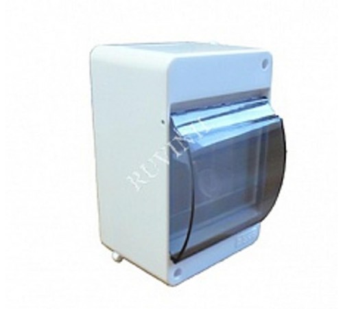 Щиток о/п на 4 мод. с вертикальной дверцей. 130х87х83мм  68104  Рувинил