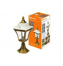 Светильник садово-парковый НПУ Глазурь 60Вт ЛН/КЛЛ/LED Е27 IP54 стойка, прозрачное/бронза  SQ0330-0328  TDM