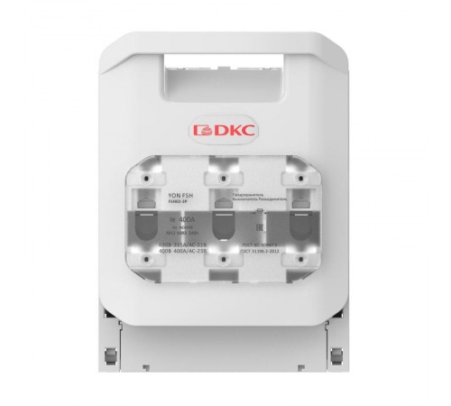 Горизонтальный Предохранитель Выключатель Разъединитель 400А 3P крепление на монтажную плату  FSH02-3P  DKC