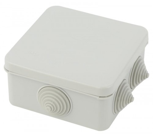 Распаячная коробка ЭРА KORz-100-100-50-6gv о/у КОР 100х100х50мм крышка 6 сальника IP55  Б0055757  ЭРА