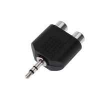 Переходник штекер стерео 3,5 мм - 2 гнезда RCA  14-0431  REXANT