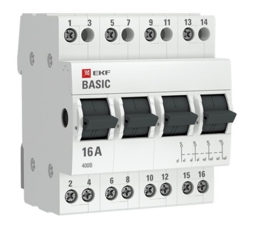 Переключатель трехпозиционный 4P 16А EKF Basic  tps-4-16  EKF