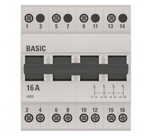 Переключатель трехпозиционный 4P 16А EKF Basic  tps-4-16  EKF