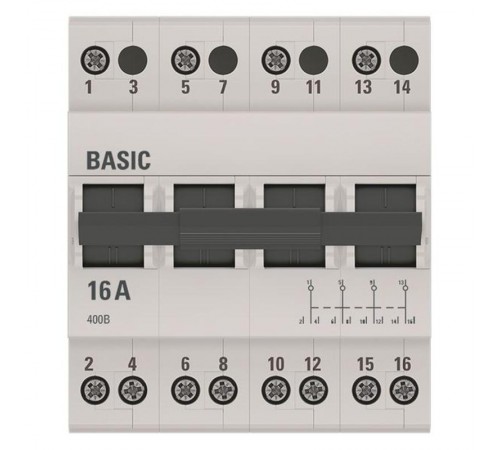 Переключатель трехпозиционный 4P 16А EKF Basic  tps-4-16  EKF