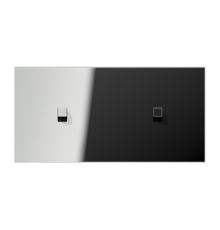 Центральная плата, 2 поста, для горизонтальной установки, тумблеры 1+1,куб; металлическое исполнение; хром; серия LS  GCR12-200E22  Jung