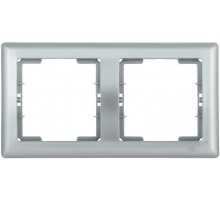 РГ-2-БС Рамка 2 мест. гориз. BOLERO серебряный  EMB20-K23  IEK