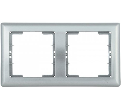 РГ-2-БС Рамка 2 мест. гориз. BOLERO серебряный  EMB20-K23  IEK