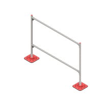 Опорная конструкция для гор. прямоуг. воздуховодов  TECHNORAPTOR FOOT 2000х1500  KM-TR-F-SSHRAD-2000-1500  КМ - профиль