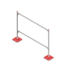 Опорная конструкция для гор. прямоуг. воздуховодов  TECHNORAPTOR FOOT 2000х1500  KM-TR-F-SSHRAD-2000-1500  КМ - профиль