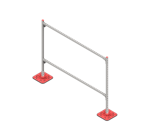 Опорная конструкция для гор. прямоуг. воздуховодов  TECHNORAPTOR FOOT 2000х1500  KM-TR-F-SSHRAD-2000-1500  КМ - профиль