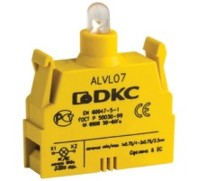 Контактный блок с клеммными зажимами под винт со светодиодом на 24В  ALVL24  DKC