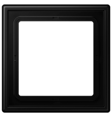 Рамка 1 пост; дюропласт; черный матовый  LS981SWM  Jung