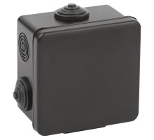 Распаячная коробка  KOR-80-80-50-7g-B открытой установки КОР 80х80х50мм черная с гермовводами 7 входов IP54 KOR-80-80-50-7g-B  Б0061782  ЭРА
