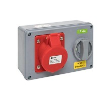 Розетка с блокировкой и выключателем 1415 3Р+РЕ+N 16А 380В IP44 EKF  ps-1415-16-380  EKF