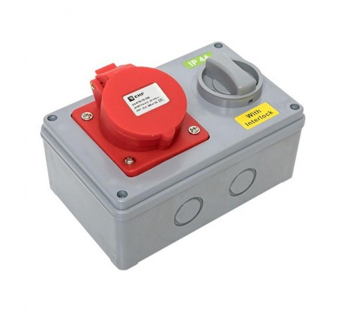 Розетка с блокировкой и выключателем 1415 3Р+РЕ+N 16А 380В IP44 EKF  ps-1415-16-380  EKF