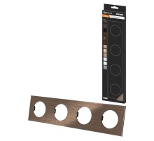 Рамка четверная бронза, алюминий, шлифованный, "Байкал"   SQ1819-0463  TDM