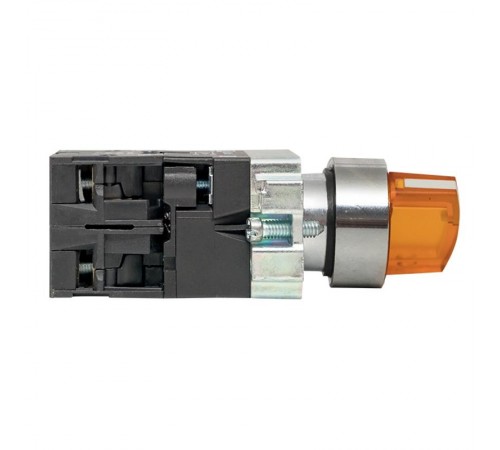 Переключатель BD21 2P c желтой подстветкой 230В NO  PROxima  xb2-bk21-y-230  EKF